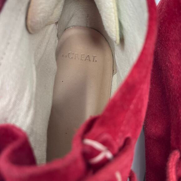 The Great. The Trooper Red Valentine Suede shoes sz 7.5 - Picture 3 of 8